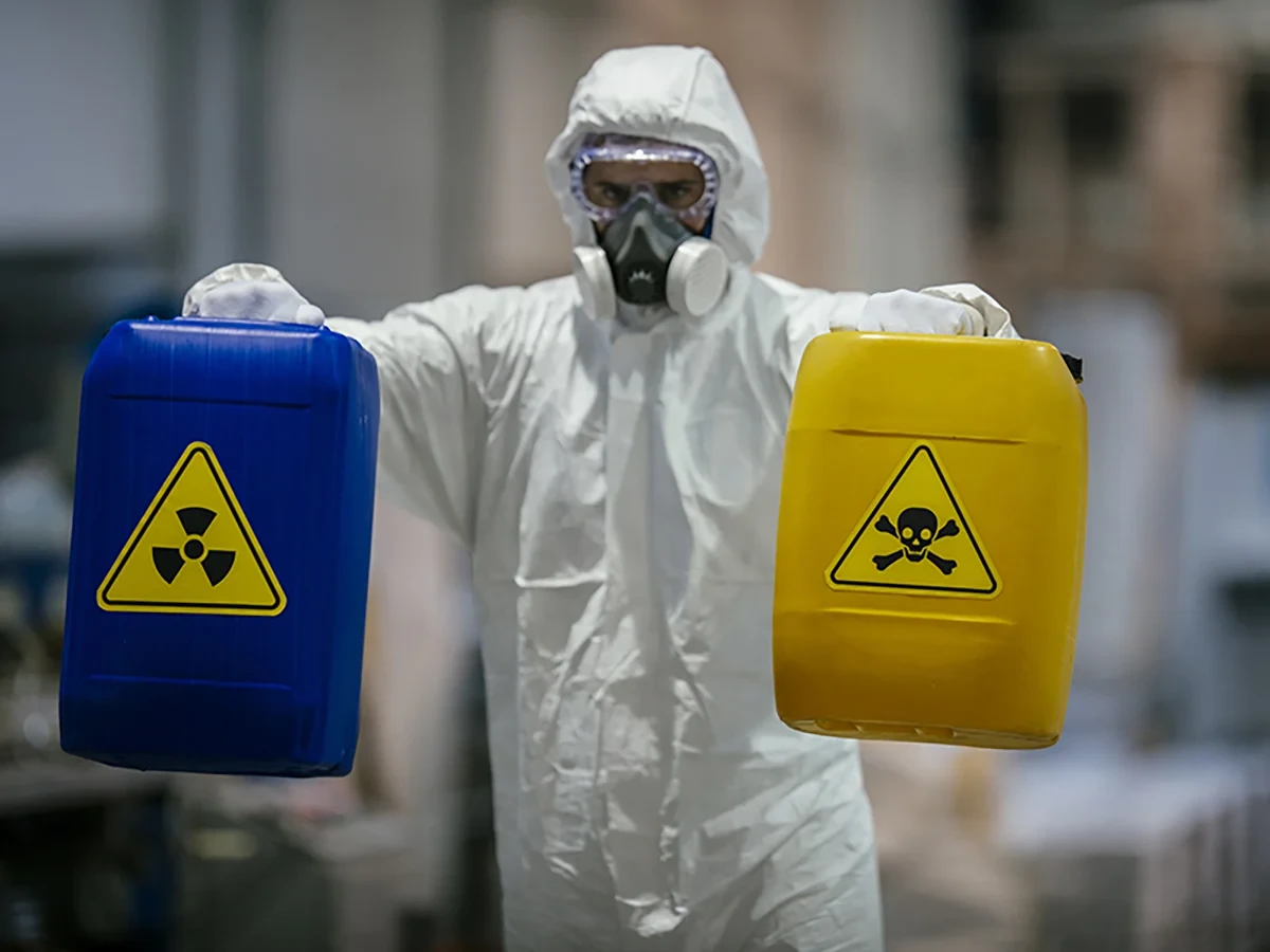 Biohazard cleanup technicians in protective equipment at a remediation scene in Bellingham, WA near 98225